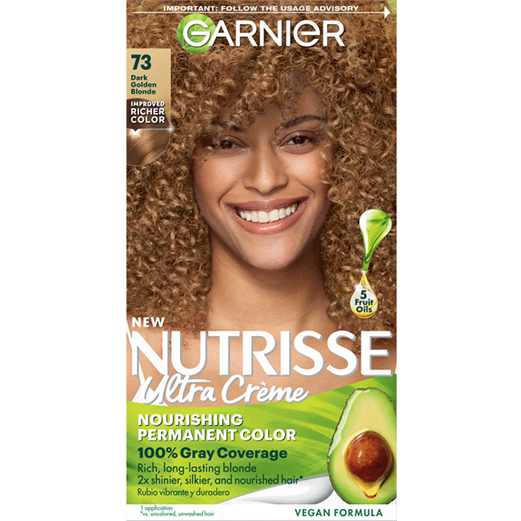 Dark Golden Blonde Hair Color Nutrisse Ultra Creme Nourishing Permanent Cream - Garnier